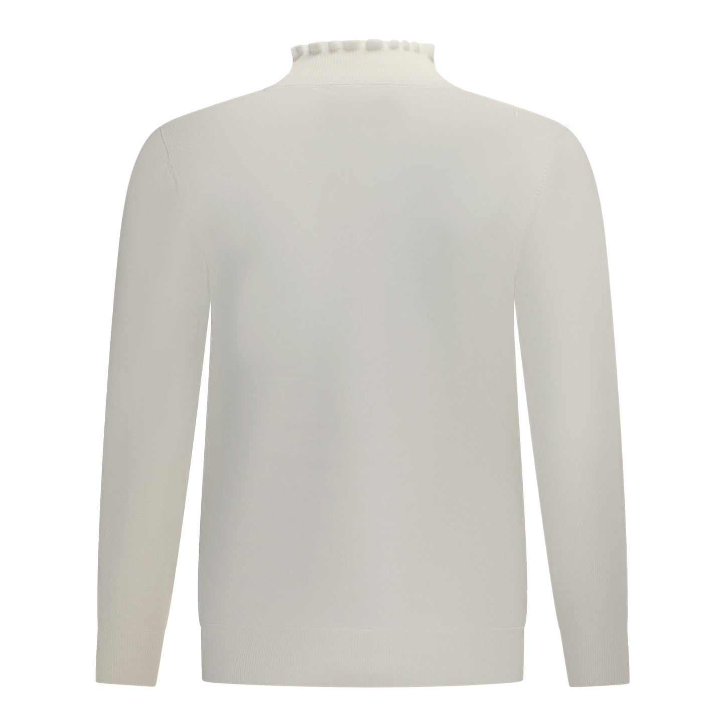 Achterzijde van Bon Tricot Turtle Malou in het Off White met turtle nek.