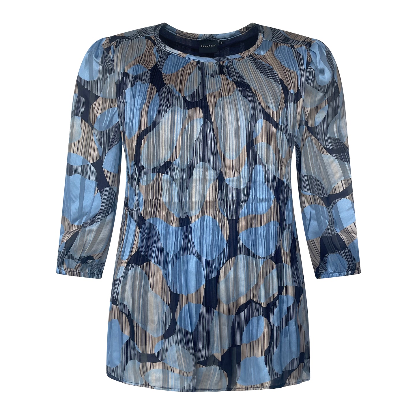 Brandtex Blouse Liva Voorkant Blauw