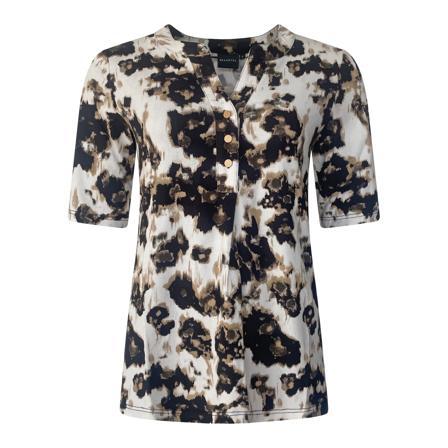 Brandtex t-shirt Lena Voorkant Bruin