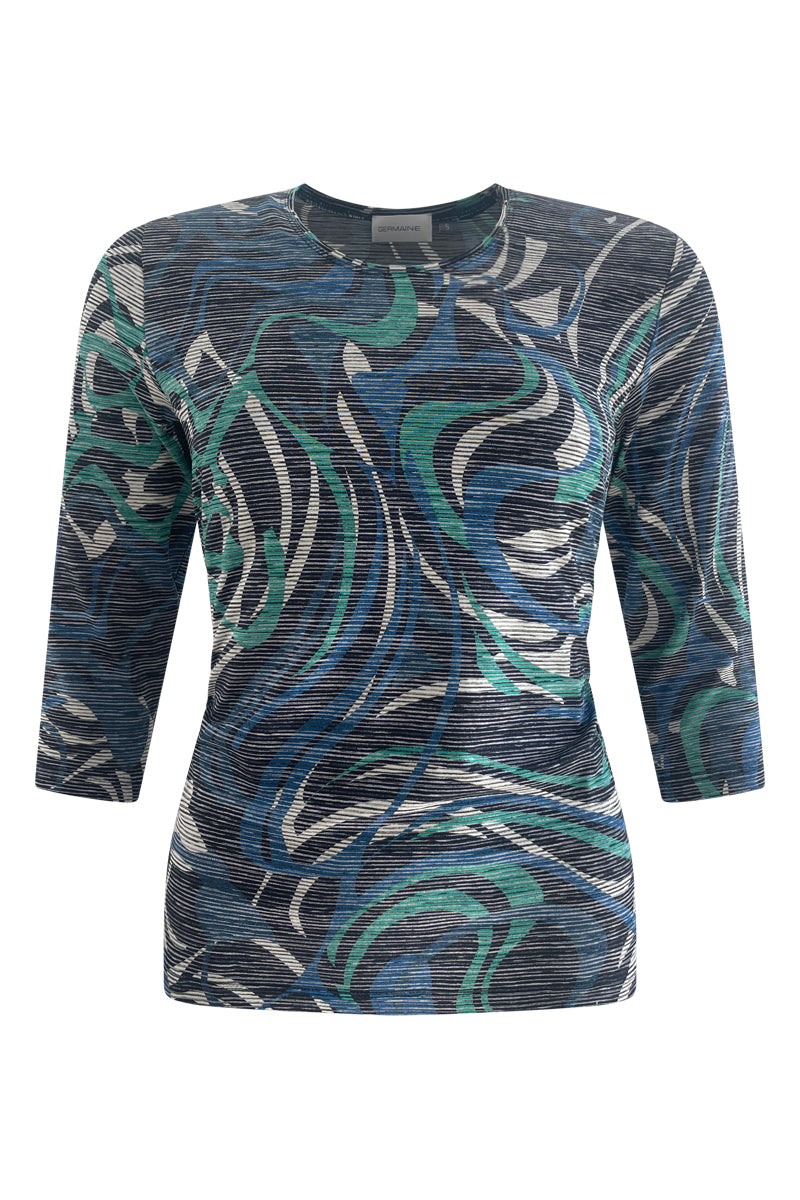 Germaine Shirt 3/4 Blauw