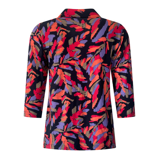 Lady Style Poloshirt Nola Achterkant Rood