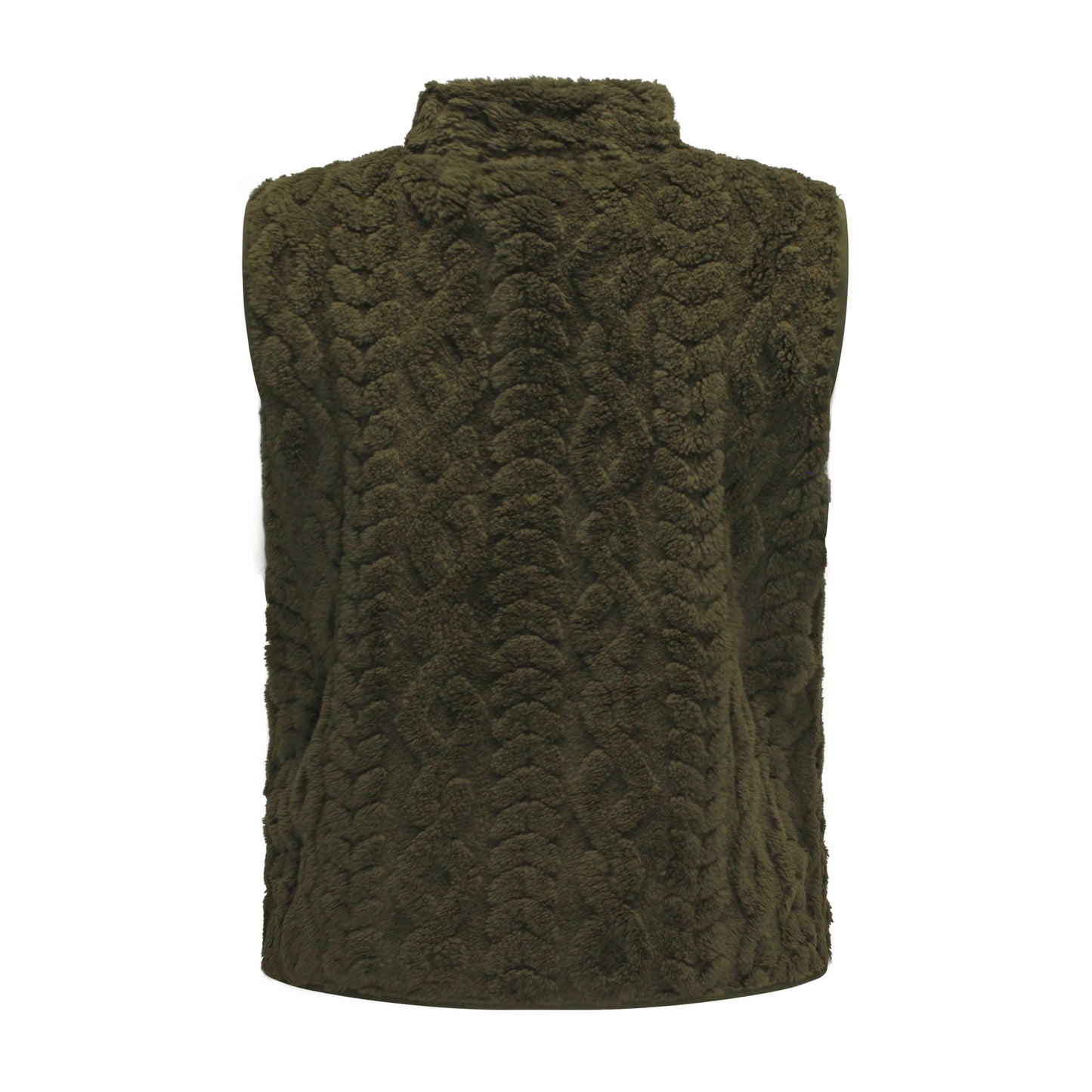 M.X.O Bodywarmer Maud achterzijde groen – Achterzijde van M.X.O Bodywarmer Maud in groen met licht gewatteerde stof.