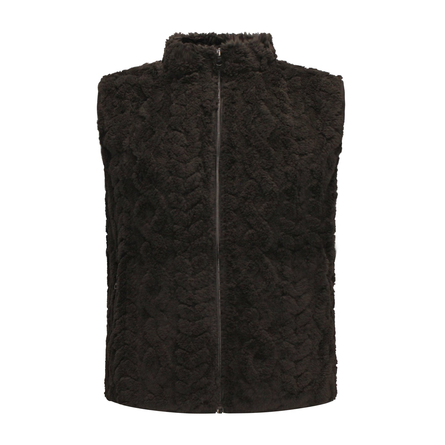 M.X.O Bodywarmer Maud voorzijde zwart – Voorzijde van M.X.O Bodywarmer Maud met rits en steekzakken in zwart.