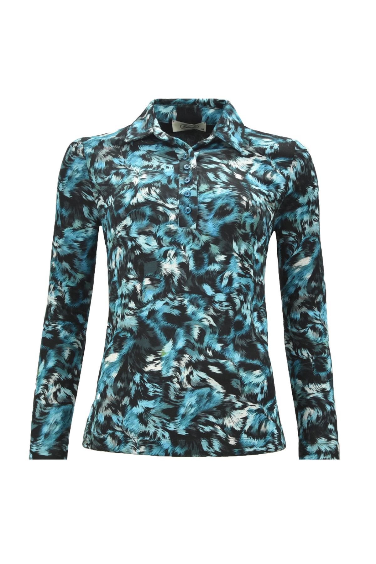 Sensia Polo Petrol Lange Mouwen