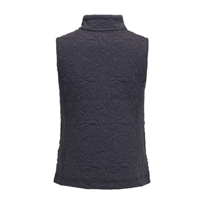 Achterzijde van Bodywarmer Isa in marineblauw, met comfortabele pasvorm en subtiele details.