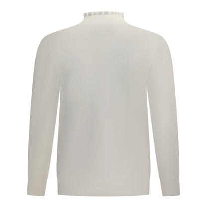 Achterzijde van Bon Tricot Turtle Malou in het Off White met turtle nek.