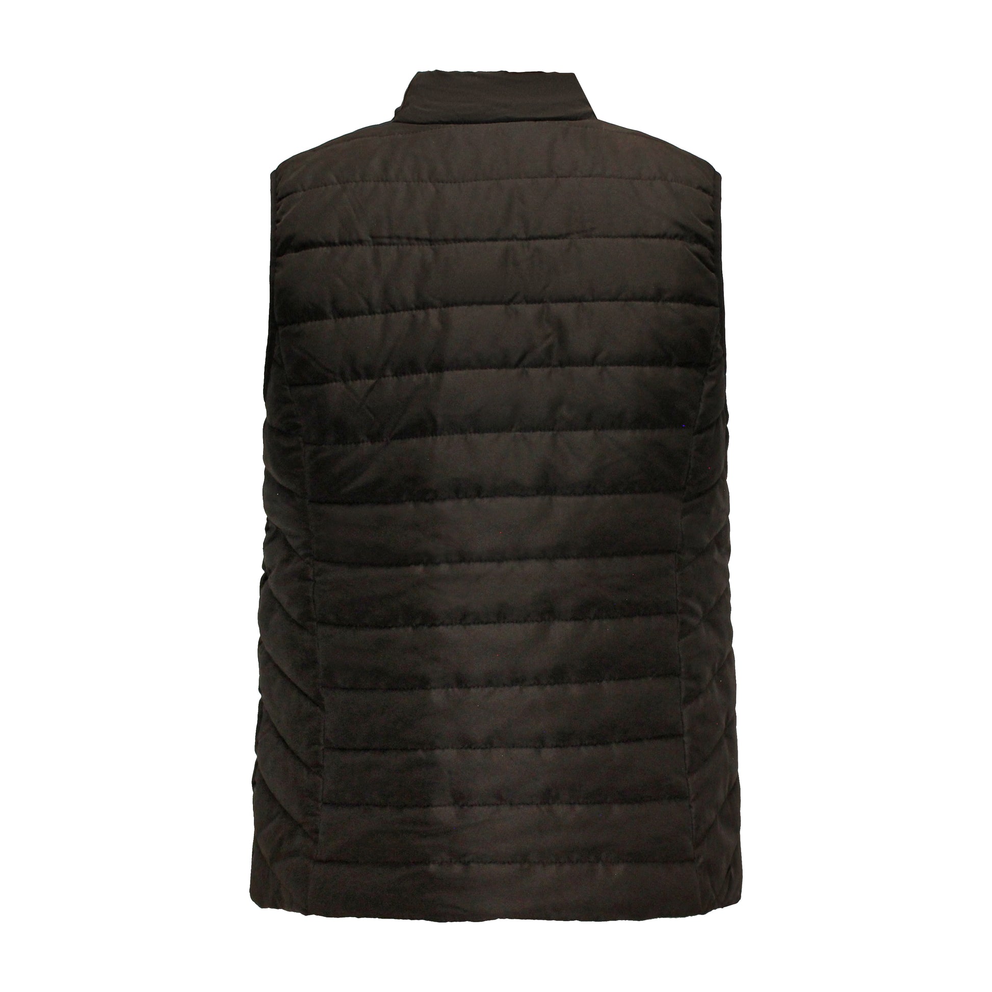 Achterzijde van Brandtex bodywarmer Nadine in zwart.