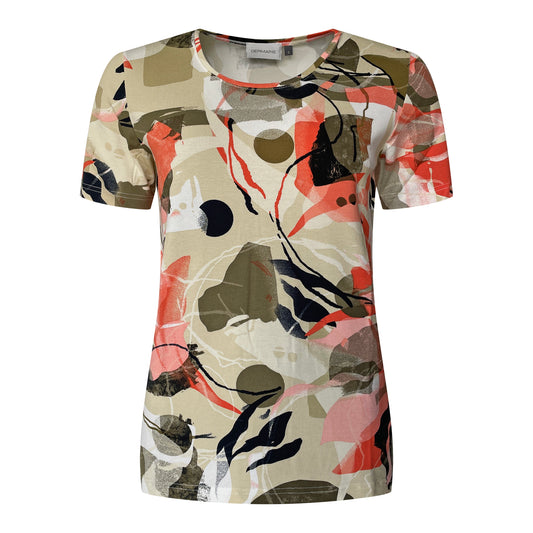 Germaine t-shirt Juna Voorkant Beige