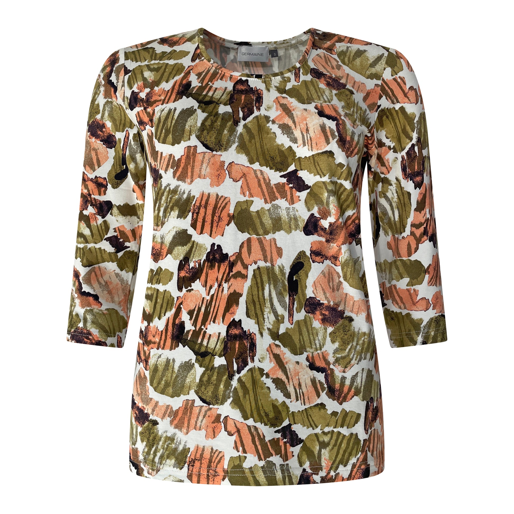 Germaine t-shirt Siena Voorkant Groen