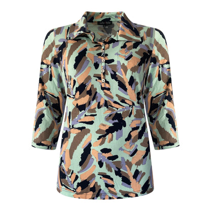 Lady Style Poloshirt Nola Voorkant Groen