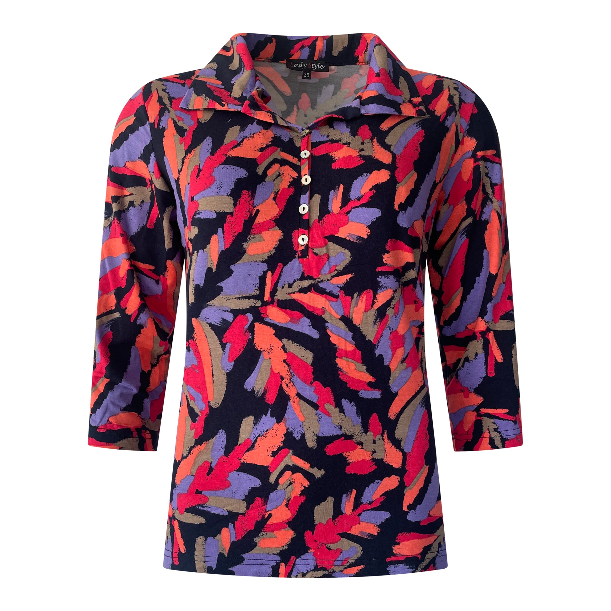 Lady Style Poloshirt Nola Voorkant Rood