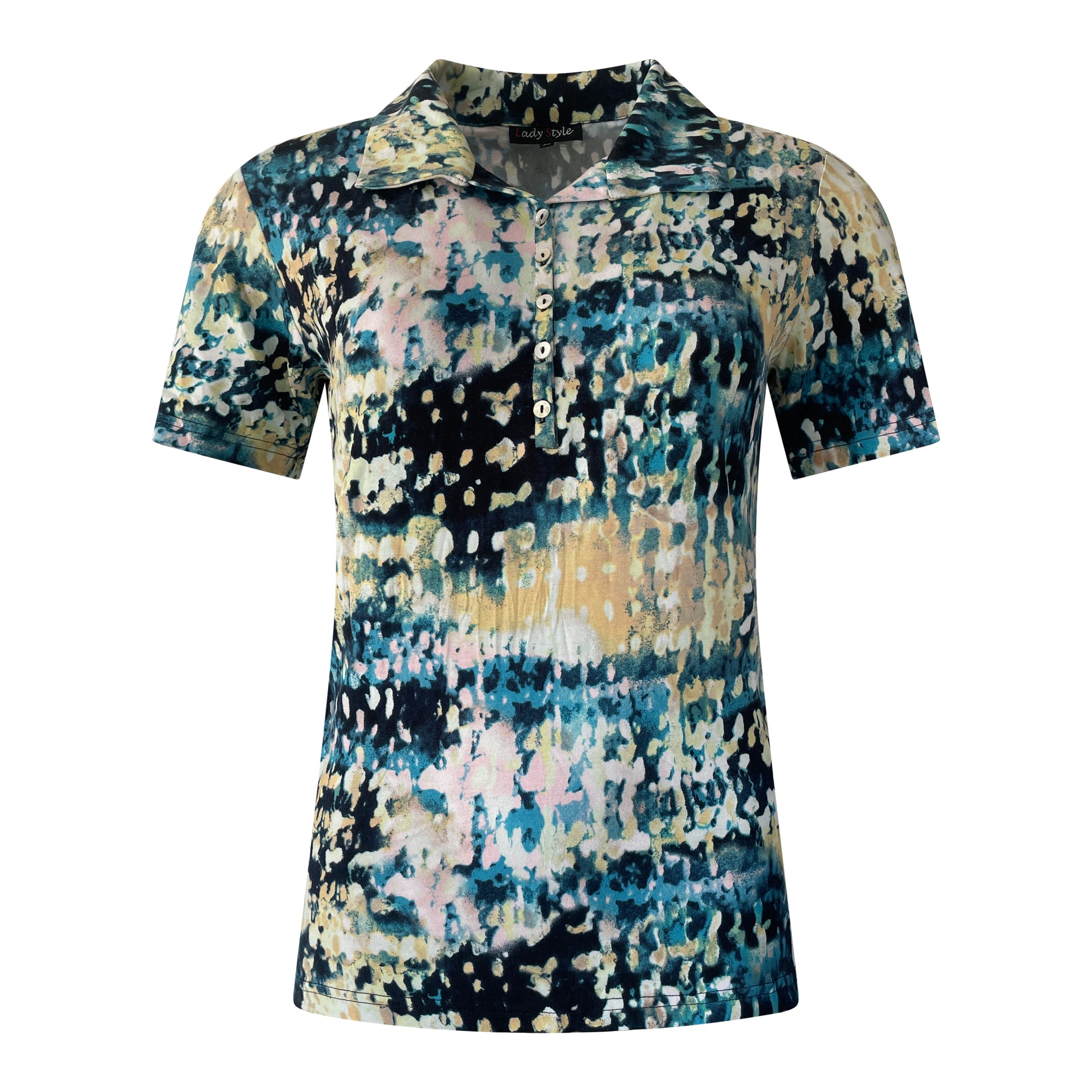 Lady Style Poloshirt Vera Voorkant Marine