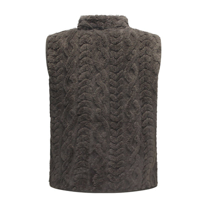 M.X.O Bodywarmer Maud achterzijde grijs – Achterzijde van M.X.O Bodywarmer Maud in grijs met licht gewatteerde stof.