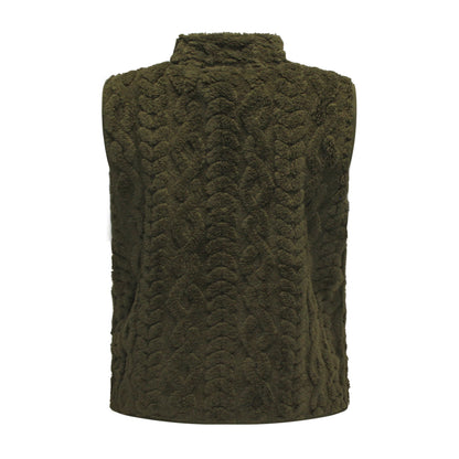 M.X.O Bodywarmer Maud achterzijde groen – Achterzijde van M.X.O Bodywarmer Maud in groen met licht gewatteerde stof.