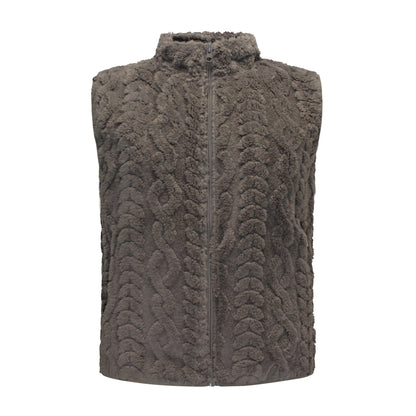 M.X.O Bodywarmer Maud voorzijde grijs – Voorzijde van M.X.O Bodywarmer Maud met rits en steekzakken in grijs.