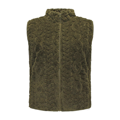 M.X.O Bodywarmer Maud voorzijde groen – Voorzijde van M.X.O Bodywarmer Maud met rits en steekzakken in groen.
