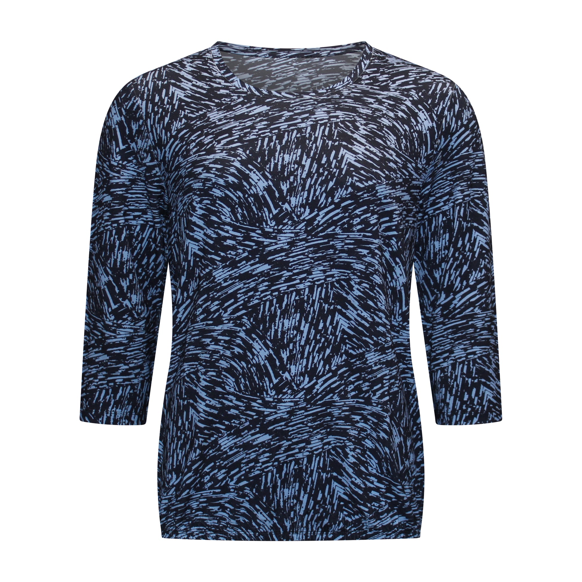 Sunday t-shirt Natasja blauw met zwart