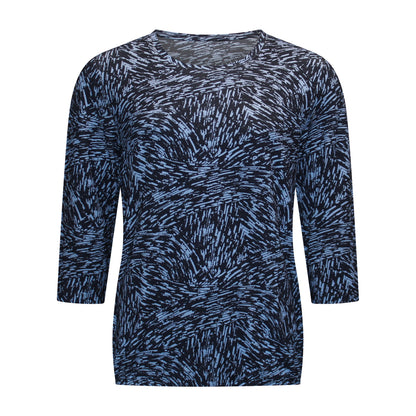 Sunday t-shirt Natasja blauw met zwart