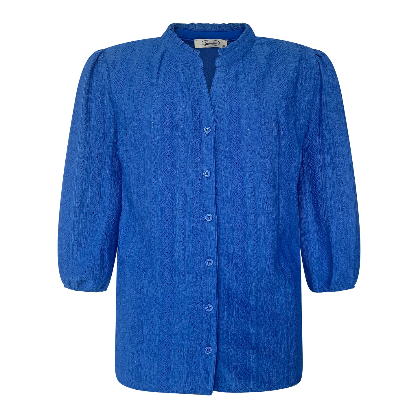 Sensia Blouson Iris Voorkant Kobalt Blauw
