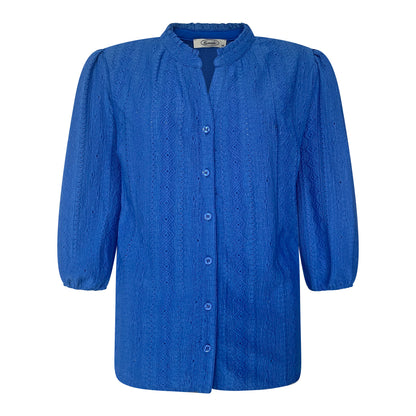 Sensia Blouson Iris Voorkant Kobalt Blauw