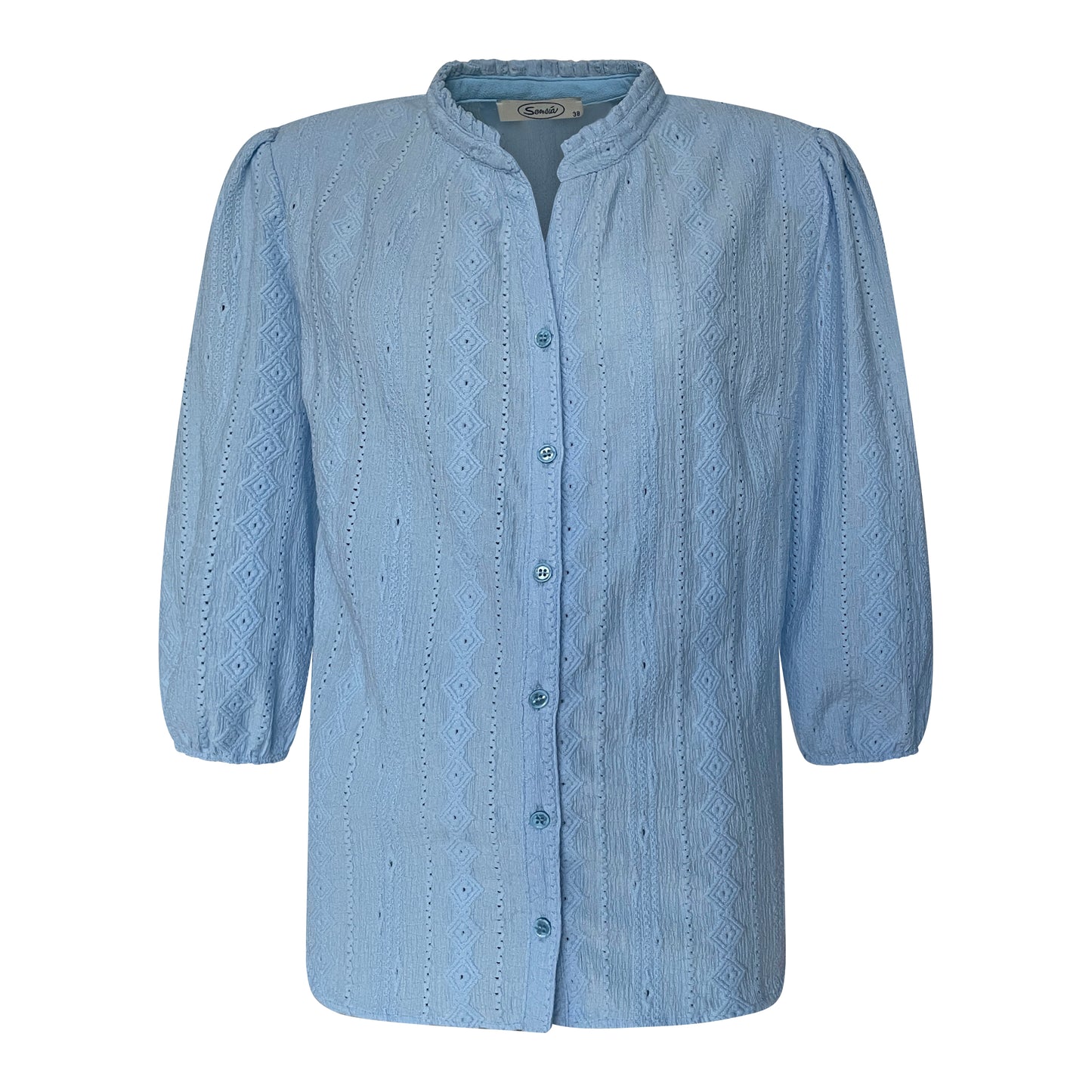 Sensia Blouson Iris Voorkant Lichtblauw