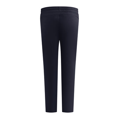 Achterzijde van Sensia Pantalon Peggy in zwart, korte lengte, winterkwaliteit, met elastische band en zakken.