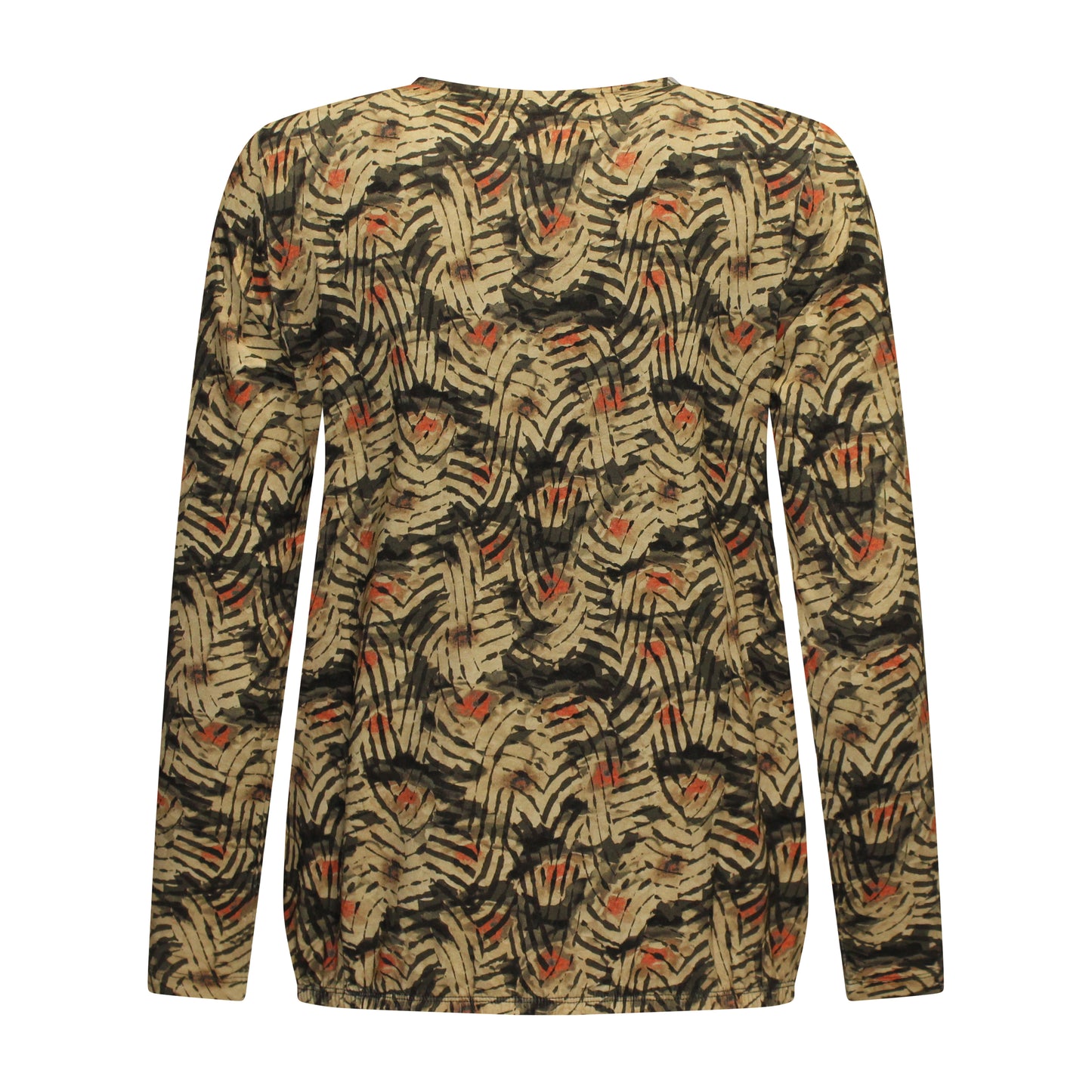 Achterzijde van Signature Blouson Tamara met lange mouwen en elastische onderkant.