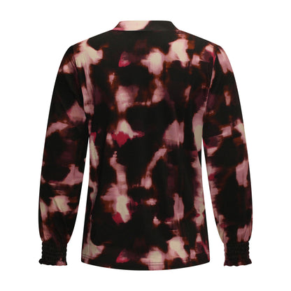 Achterzijde van Signature T-shirt Celeste in rood met patroon.