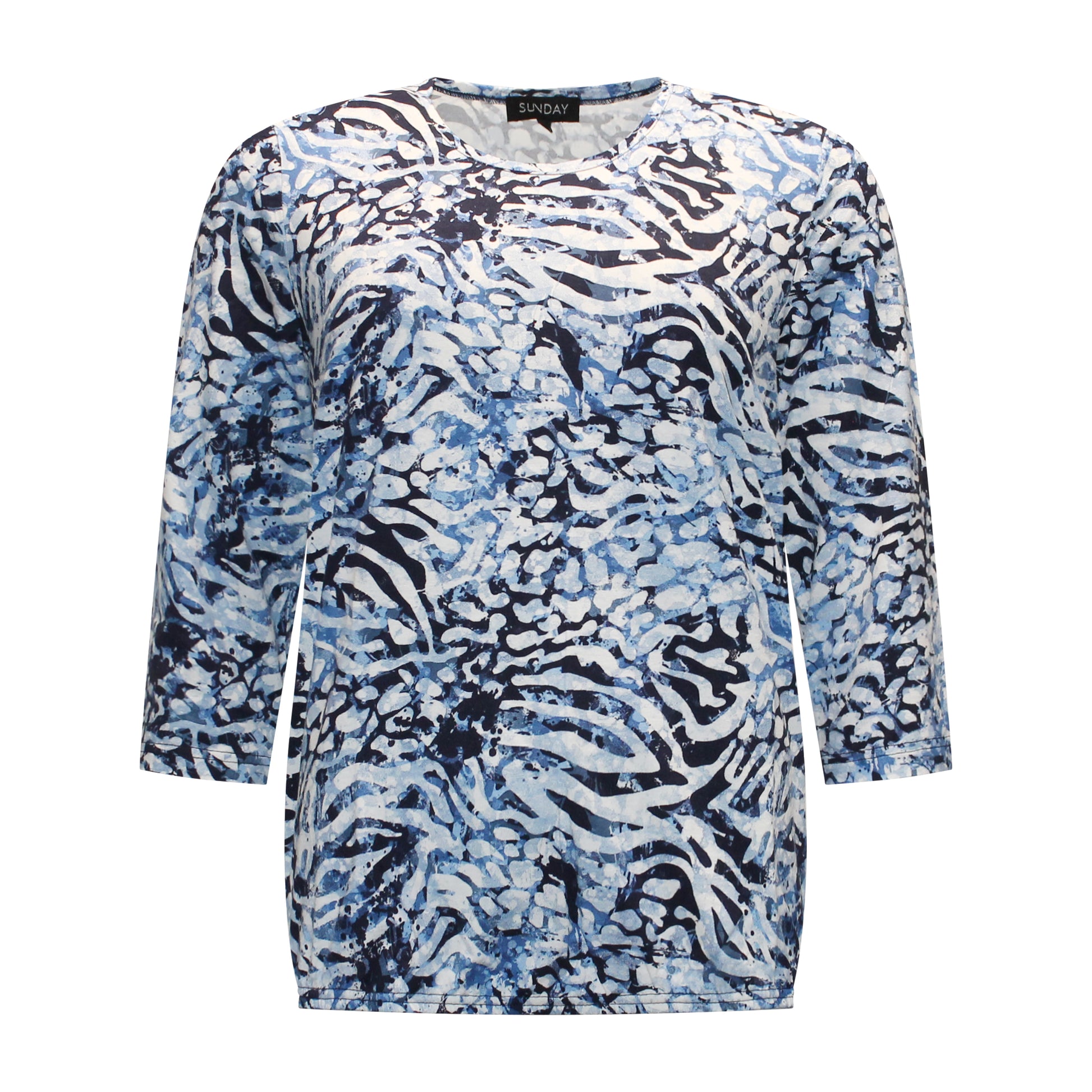 Sunday T-shirt Moniek Voorzijde Blauw
