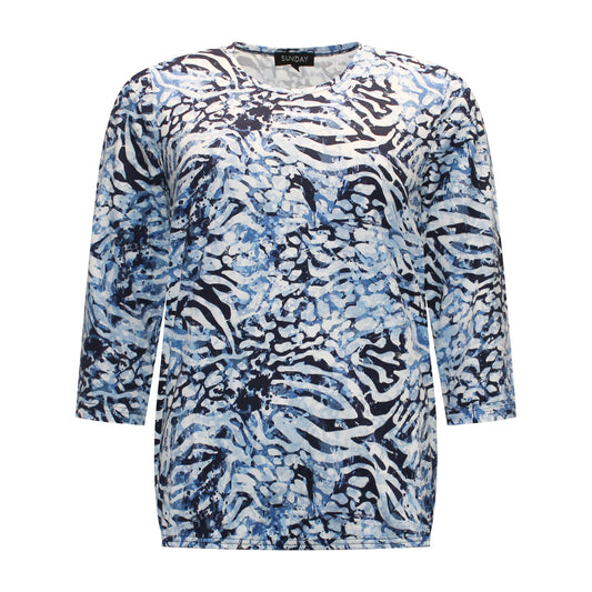 Sunday T-shirt Moniek Voorzijde Blauw