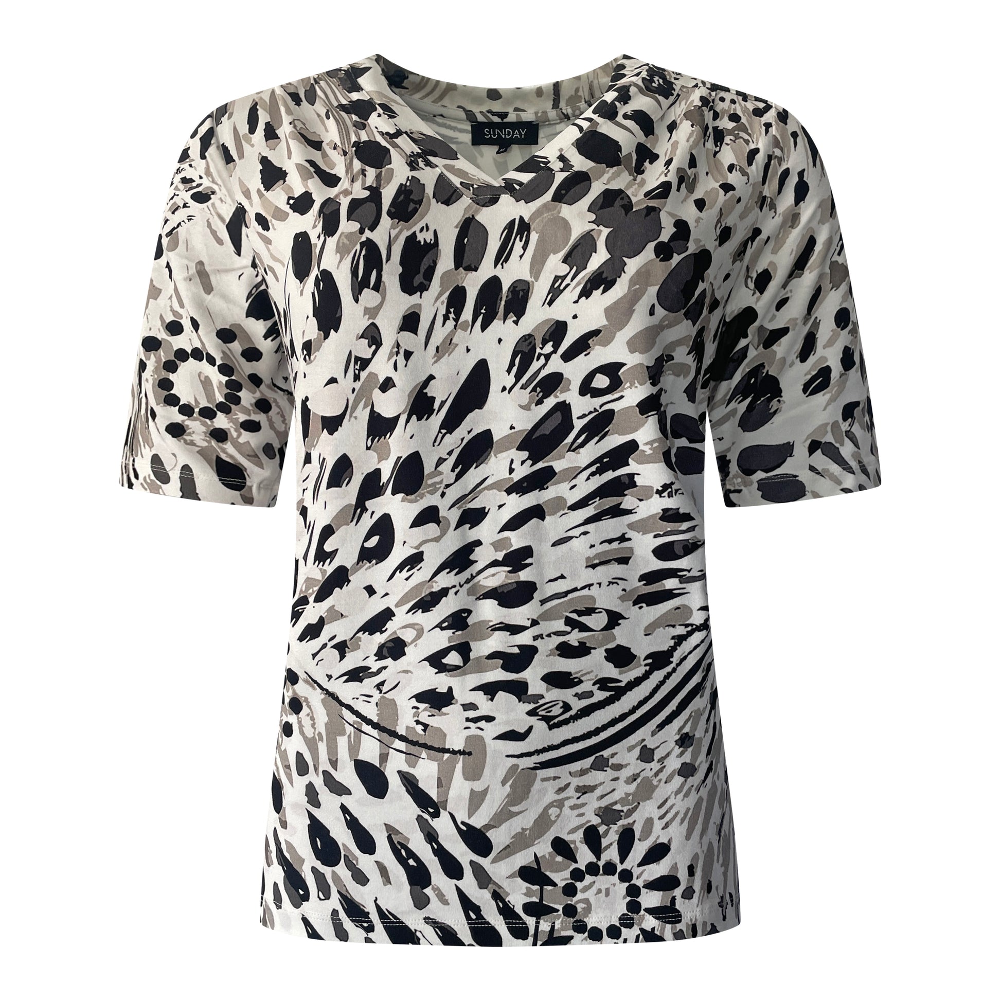 Sunday t-shirt Ella Voorkant Beige