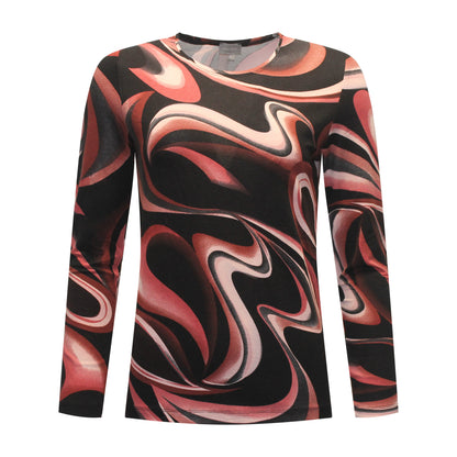 Seniorenkleding Marinello dames t-shirt Fenne bordeauxrood