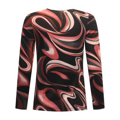 Marinello dames t-shirt Fenne bordeaux rood